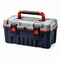 Cassetta degli attrezzi in plastica blu scuro e rosso 40x25x20 cm