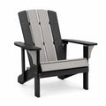 Sedia Adirondack da Esterno in Legno Composito Grigio e Nero