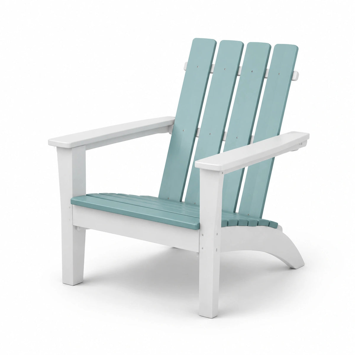 Sedia Adirondack in plastica blu e bianca 90x78x95 cm